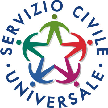 Immagine grafica di logo circolare del Servizio civile italiano